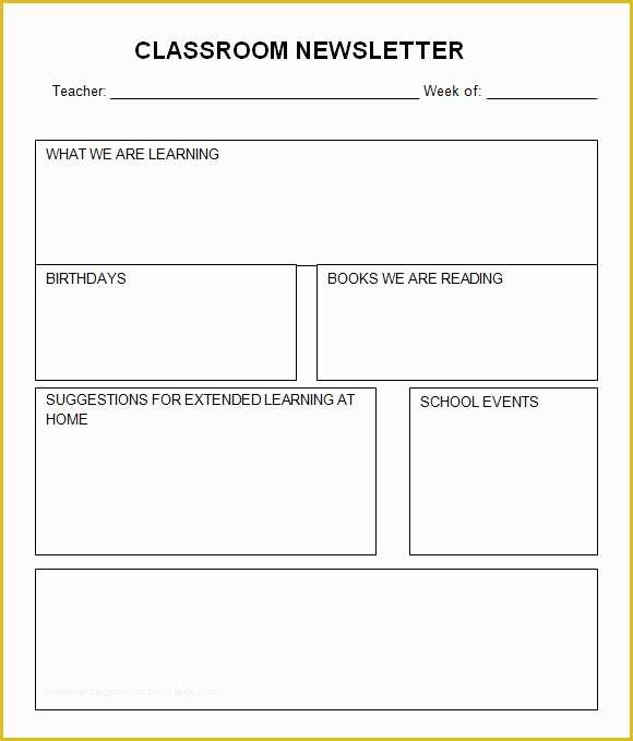 Free Classroom Newsletter Templates Of Classroom Newsletter Template 7 Free Download for Pdf Word