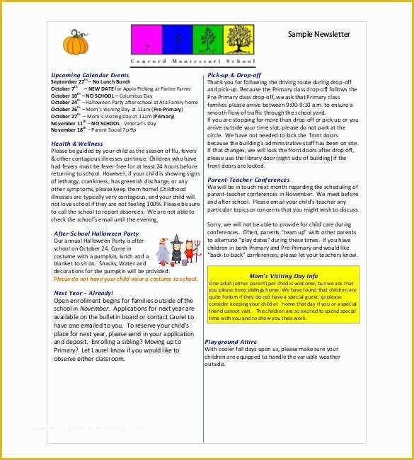Free Classroom Newsletter Templates Of Classroom Newsletter Template – 9 Free Word Pdf