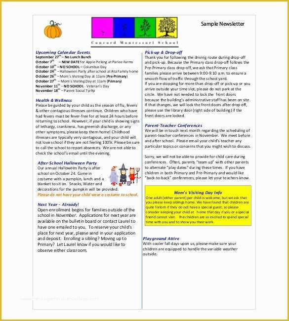 Free Classroom Newsletter Templates Of Classroom Newsletter Template – 9 Free Word Pdf