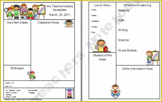 Free Classroom Newsletter Templates Of Free Newsletter Template the File is to Be Opened In