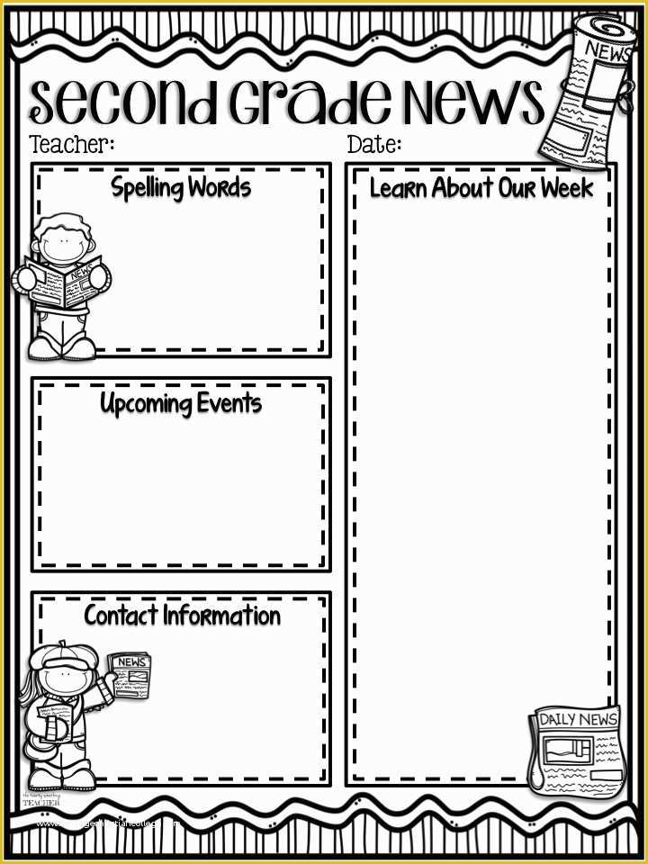 Free Classroom Newsletter Templates Of the Twenty something Teacher 2015 2016 Newsletter In My