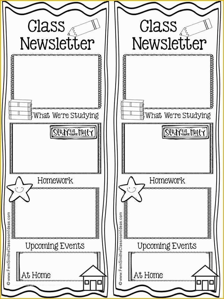 Free Classroom Newsletter Templates Of Tuesday Teacher Tips Munication Fern Smith S