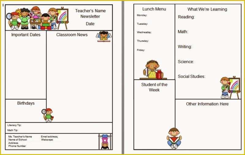 Free Classroom Newsletter Templates Of Warren Sparrow Classroom Newsletter Template