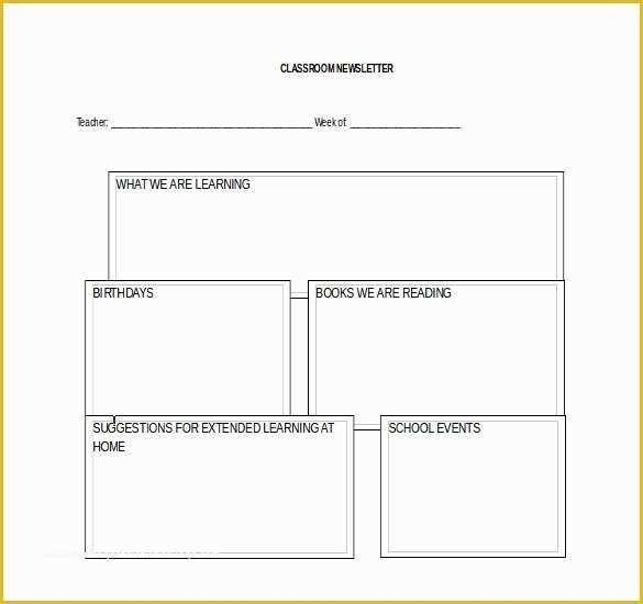 Free Classroom Newsletter Templates Of Word Newsletter Template – 31 Free Printable Microsoft