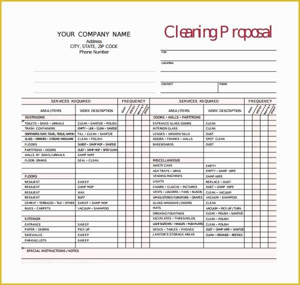 Free Cleaning Proposal Template Of 13 Cleaning Proposal Templates – Pdf Word Apple Pages