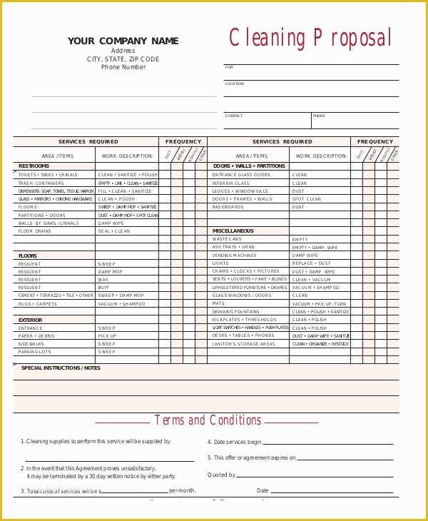 Free Cleaning Proposal Template Of 44 Proposal form Templates