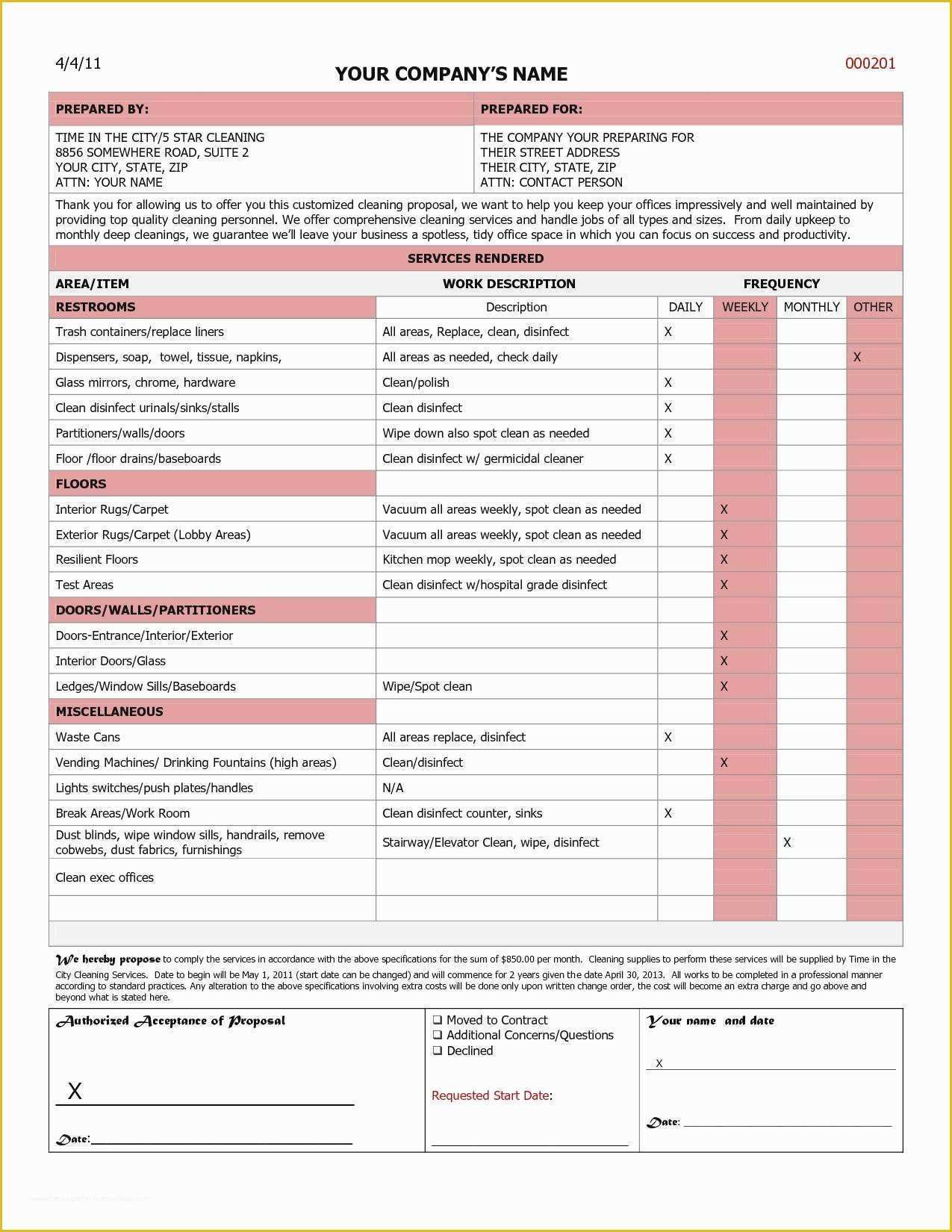 Free Cleaning Proposal Template Of Beautiful Free Pressure Washing Estimate Template