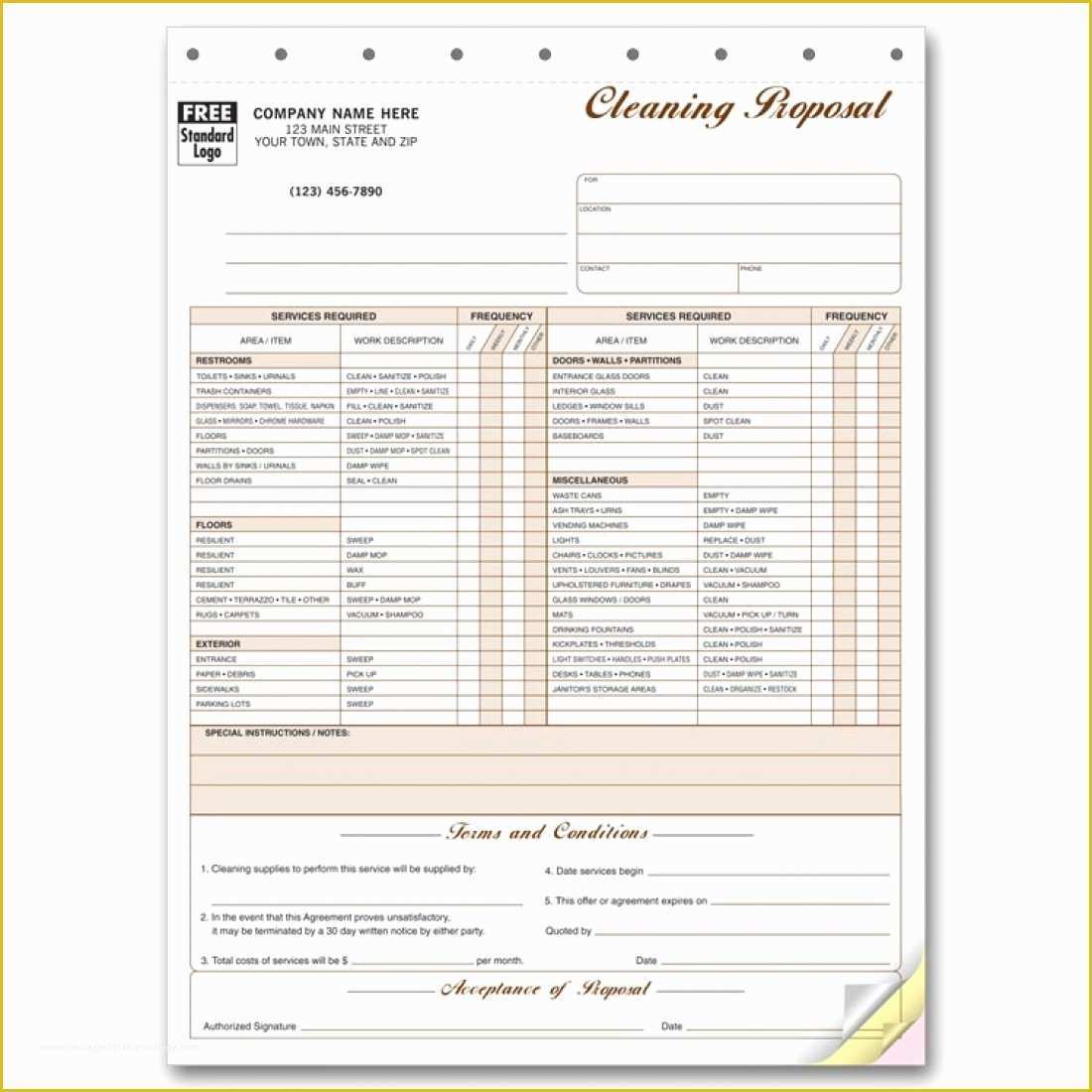 Free Cleaning Proposal Template Of Cleaning Proposal forms