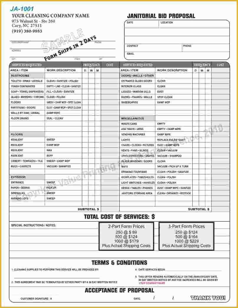 Free Cleaning Proposal Template Of Janitorial Proposal Template