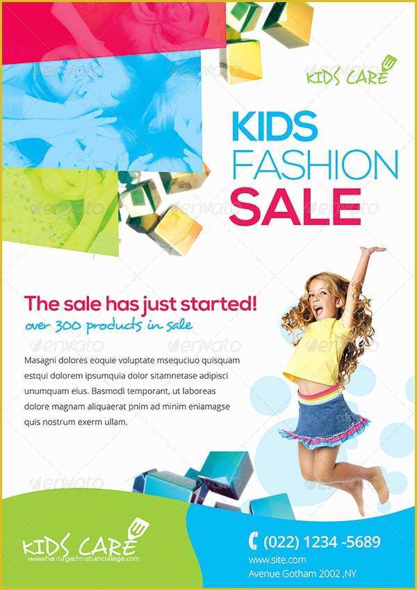 Free Clothing Store Flyer Templates Of Colorful Kids Fashion Flyer by Ingridk