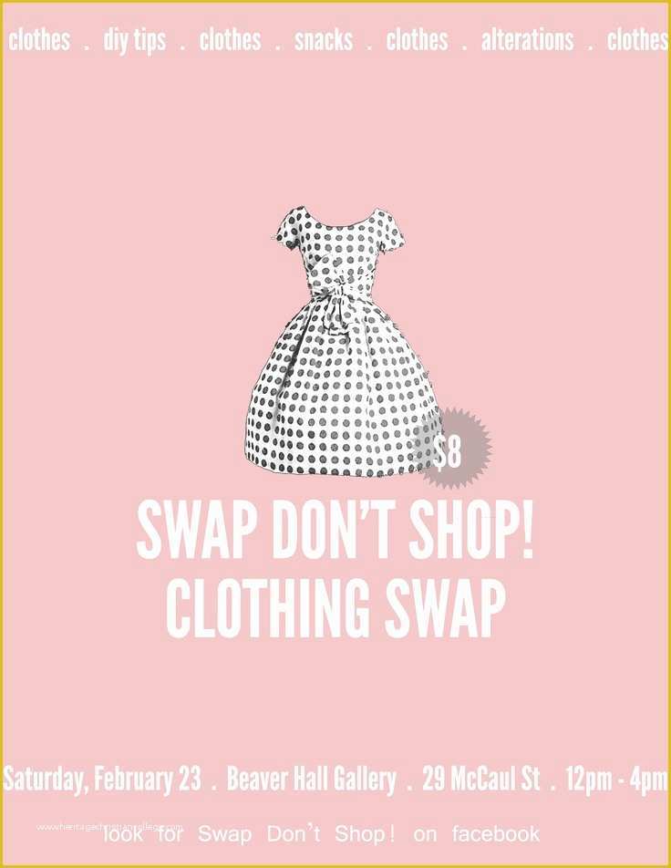 Free Clothing Store Flyer Templates Of February is for Fashion Lovers Swap Don T Shop Clothing