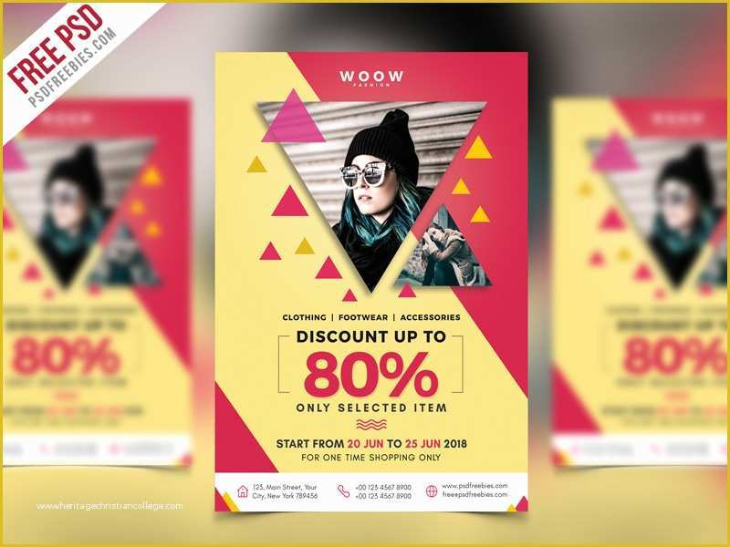 Free Clothing Store Flyer Templates Of Free Psd Fashion Sale Promotion Flyer Psd Template by