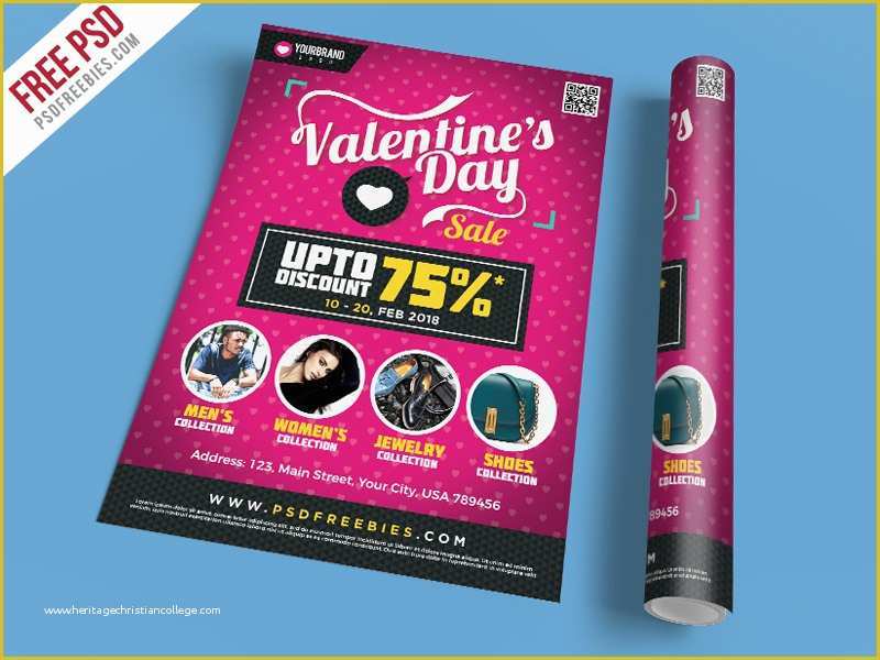 Free Clothing Store Flyer Templates Of Free Psd Valentines Day Shopping Sale Flyer Template Psd