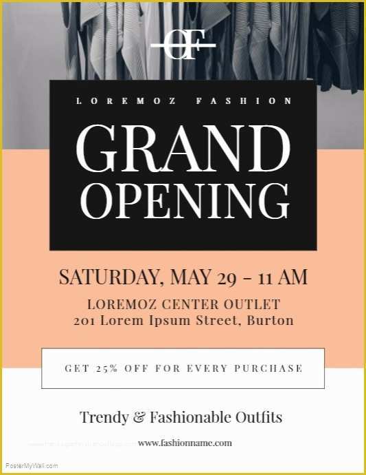 Free Clothing Store Flyer Templates Of Grand Opening Flyer Template