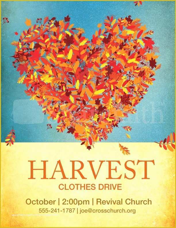Free Clothing Store Flyer Templates Of Harvest Clothes Drive Template