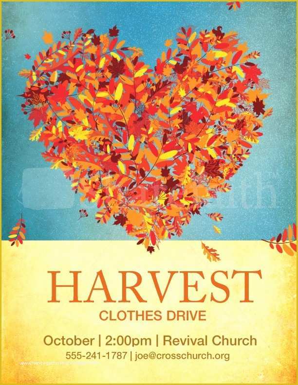 Free Clothing Store Flyer Templates Of Harvest Clothes Drive Template
