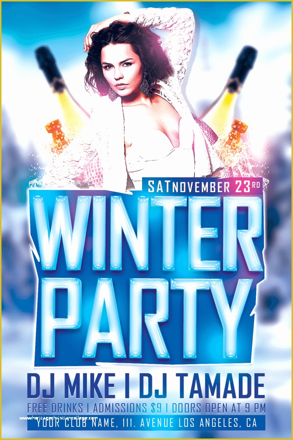 Free Club Flyer Templates Of Download Winter Bash Free Club Psd Flyer Template for