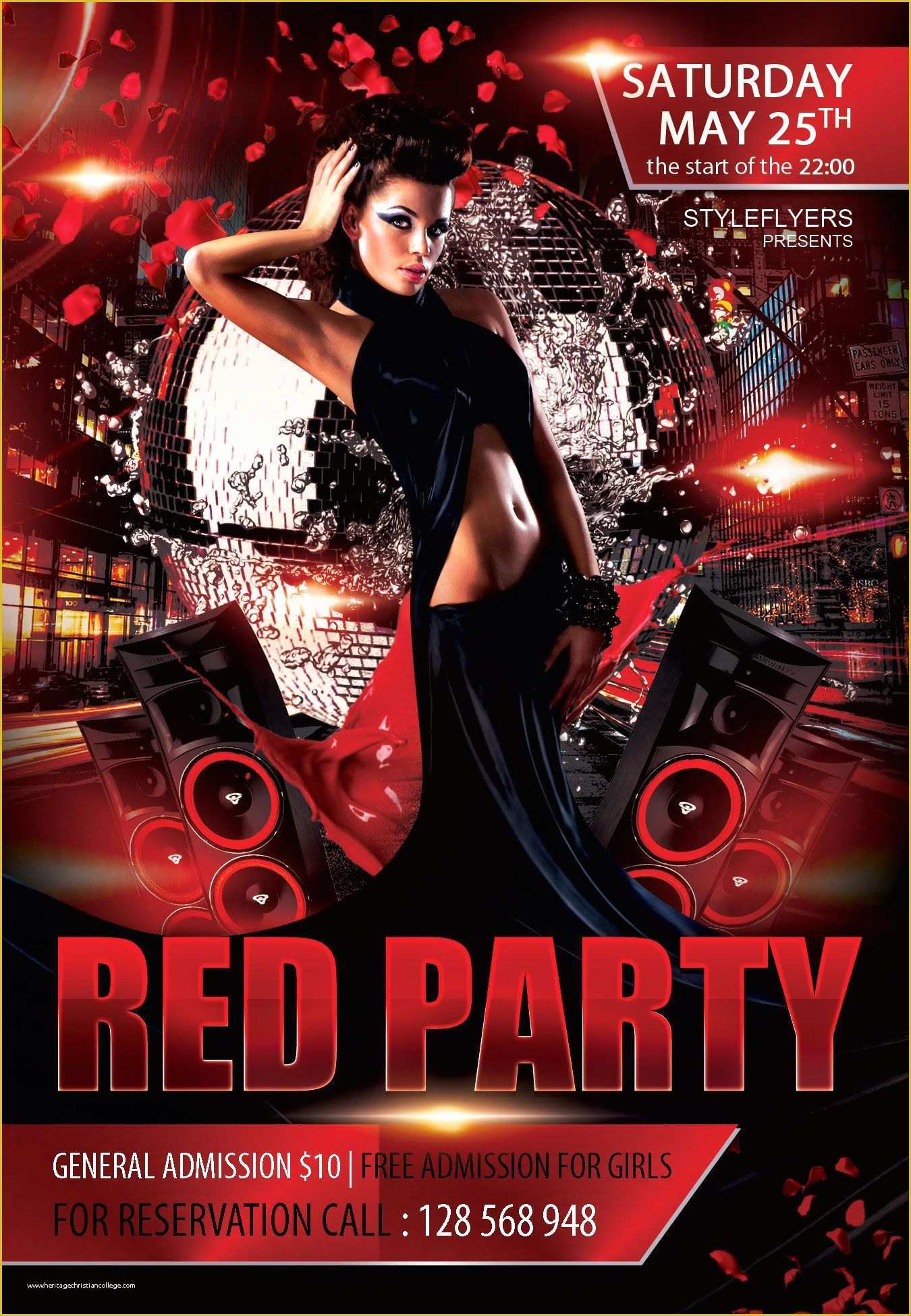 Free Club Flyer Templates Of Free Red Party Flyer Psd Template Styleflyer Club