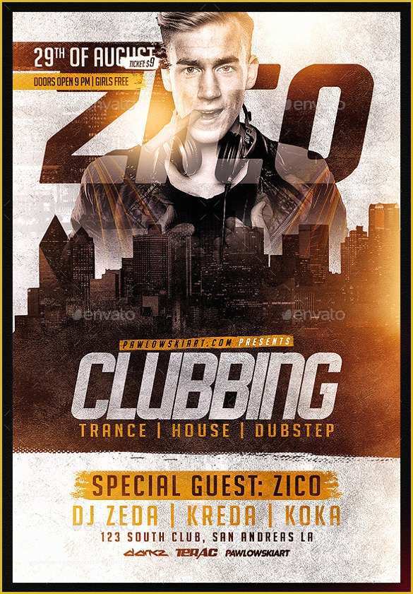 Free Club Flyer Templates Online Of 43 Club Flyer Templates Psd Rtf Pdf format Download