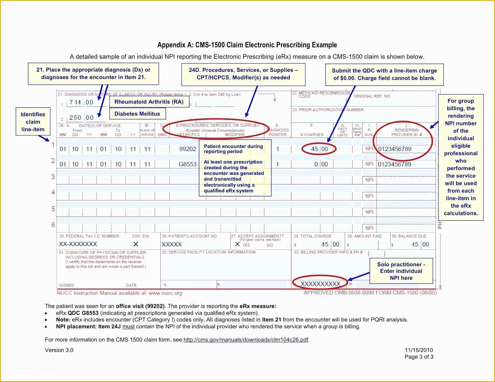 Free Cms 1500 Claim form Template Of Cms 1500 form – Courselist