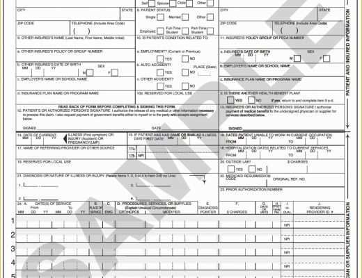 Free Cms 1500 Claim form Template Of Free Cms 1500 Claim form Template Inspirational Design