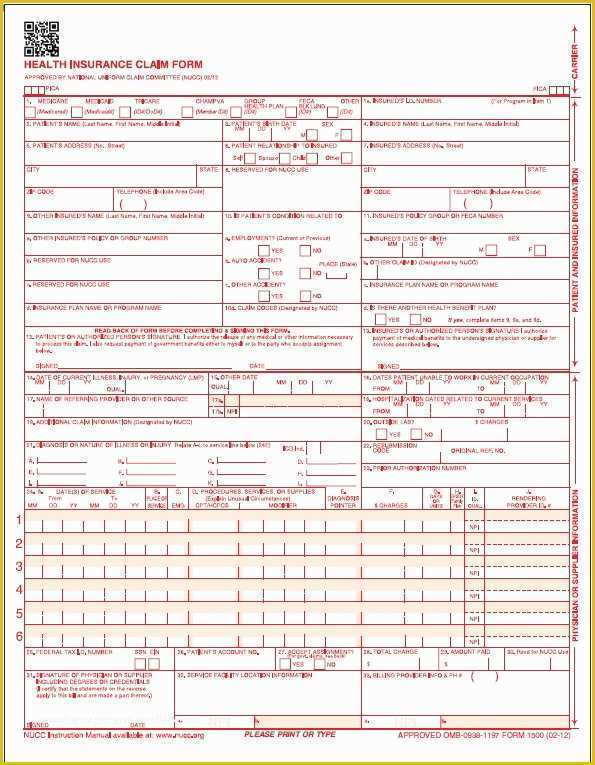 Free Cms 1500 Claim form Template Of Free Download Cms 1500 Claim form Kartpriority