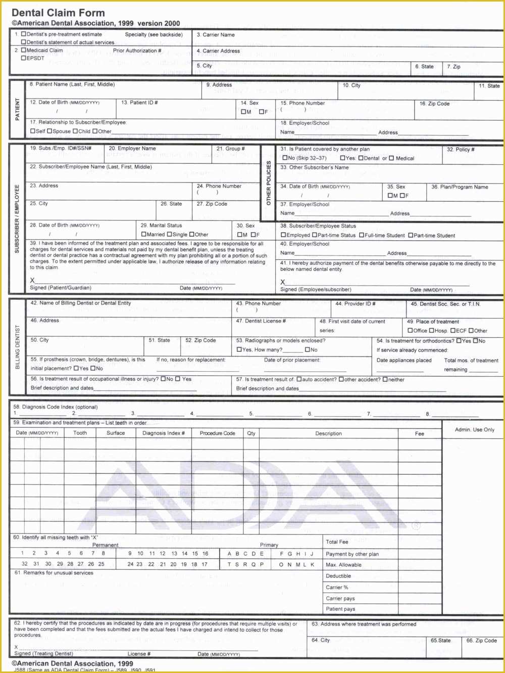 Free Cms 1500 Claim form Template Of Hcfa 1500 Claim form Free Download forms 5021