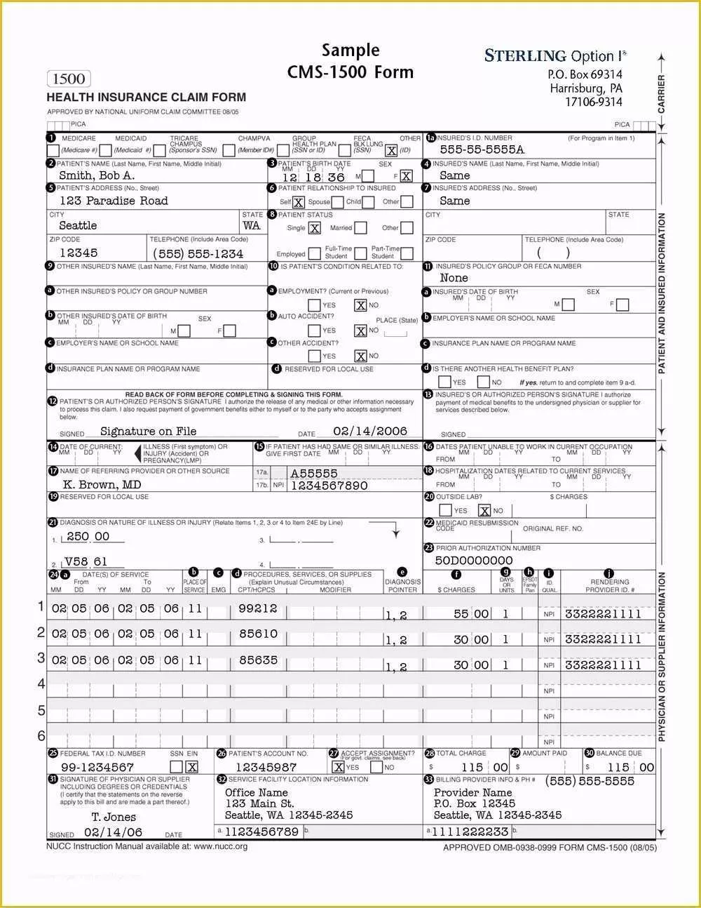 Free Cms 1500 Claim form Template Of Hcfa form Doki Okimarket