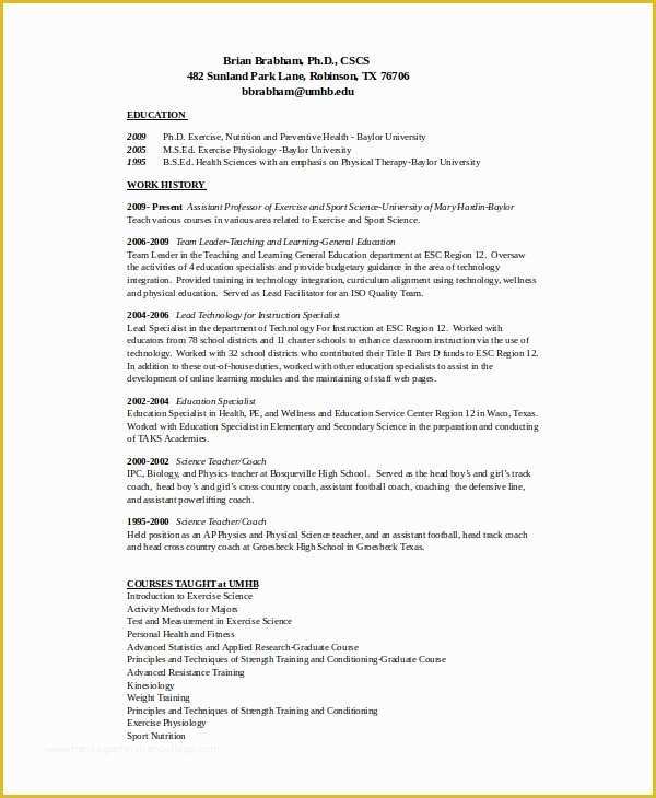 Free Coaching Resume Templates Of Coaching Resume Template