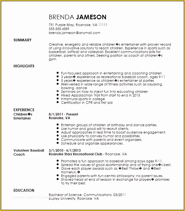 Free Coaching Resume Templates Of Free Creative Sports Coach Resume Template