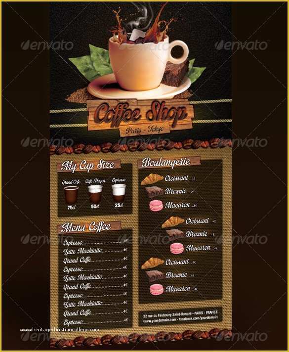 Free Coffee Website Templates Of 51 Restaurant Menu Templates Design Psd Docs Pages