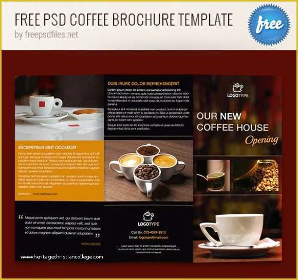 Free Coffee Website Templates Of 65 Print Ready Brochure Templates Free Psd Indesign & Ai
