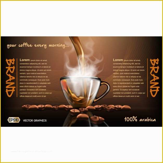 Free Coffee Website Templates Of Coffee Brochure Template Vector
