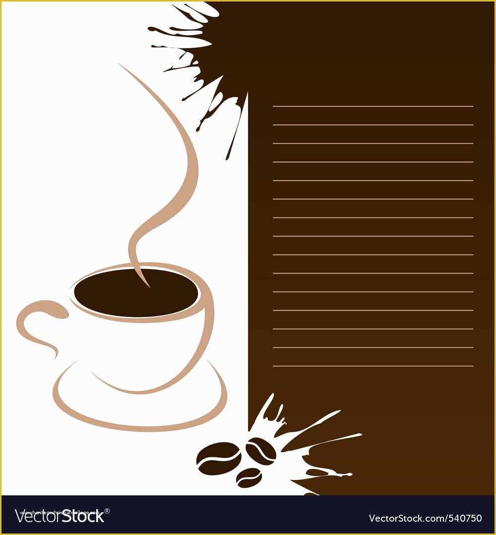 Free Coffee Website Templates Of Coffee Template Royalty Free Vector Image Vectorstock