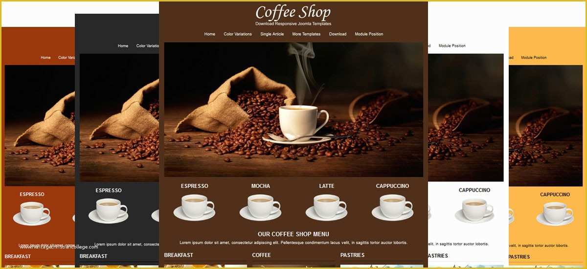 Free Coffee Website Templates Of Jsr Coffee Shop Cafe Joomla Templates