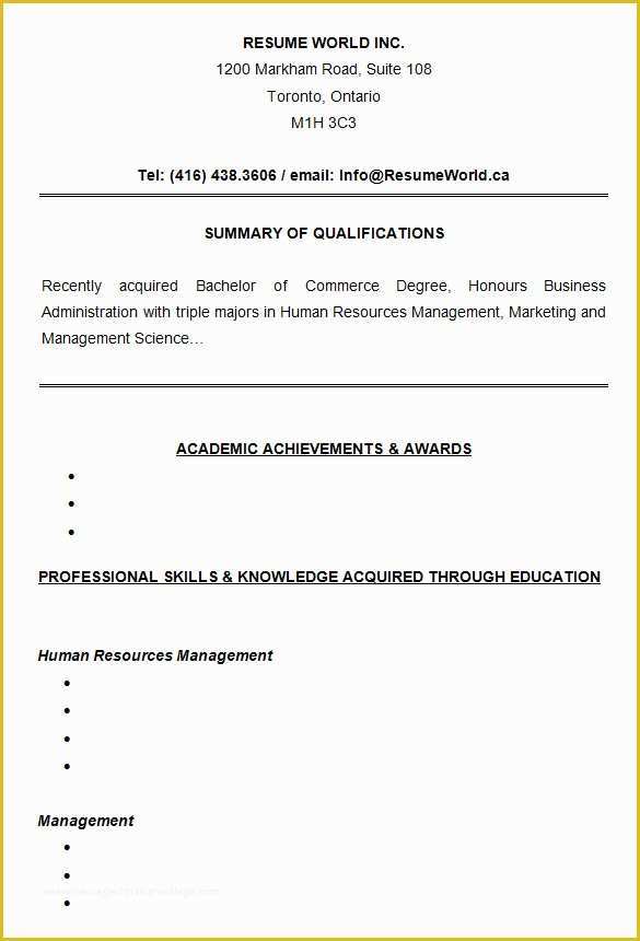 Free College Resume Templates Of 10 College Resume Template Sample Examples