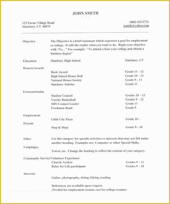 Free College Resume Templates Of 13 College Re Mendation Letter Templates &amp; Samples