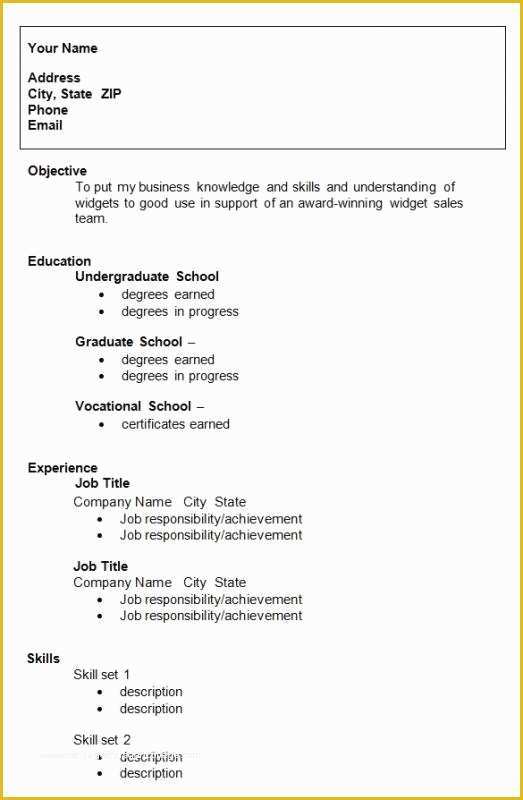 Free College Resume Templates Of College Student Resume Template