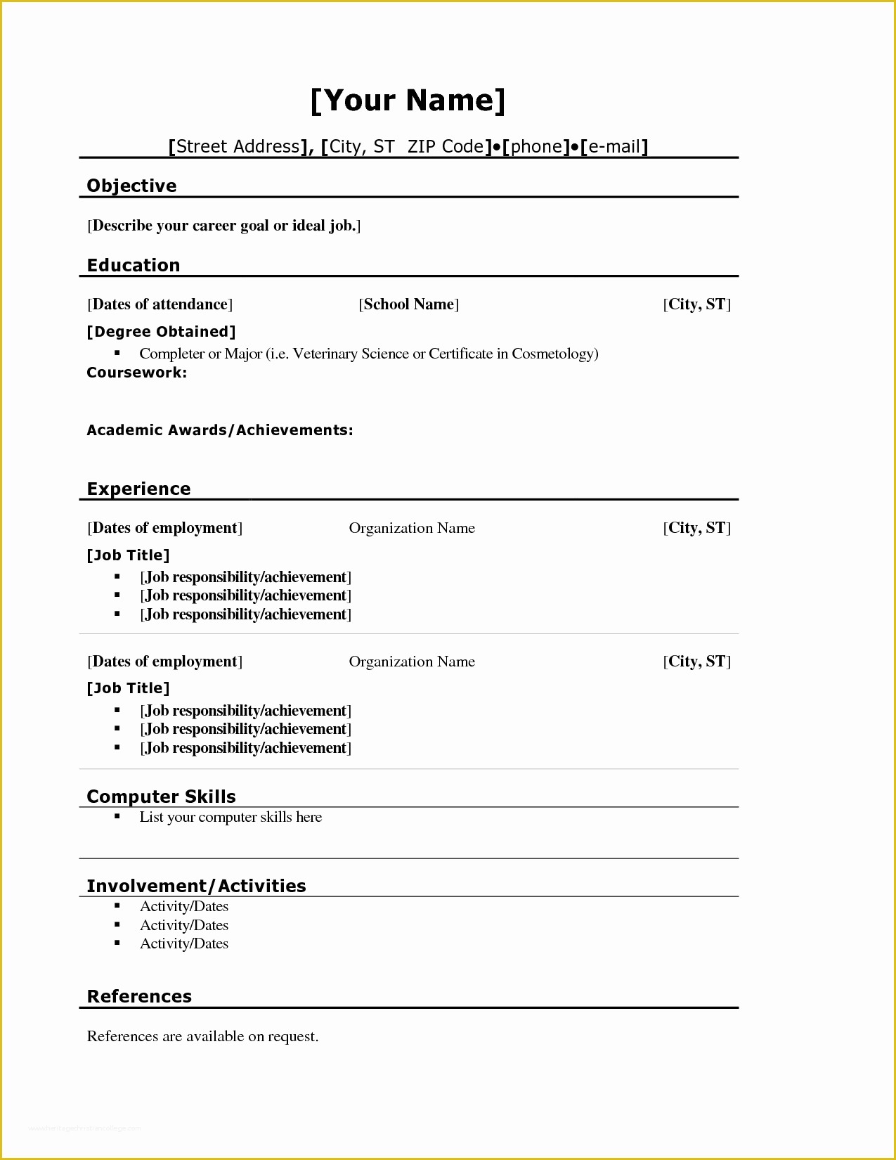 Free College Resume Templates Of Pin by Jobresume On Resume Career Termplate Free