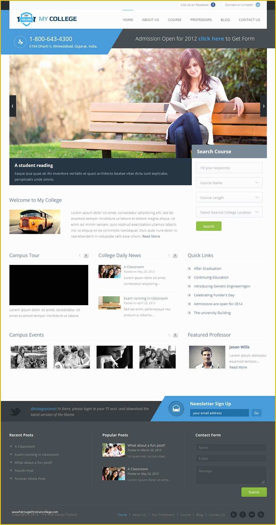 Free College Website Templates Of 15 College Wordpress Website Templates & themes