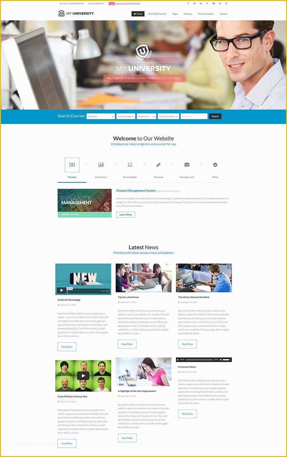 Free College Website Templates Of 15 College Wordpress Website Templates &amp; themes