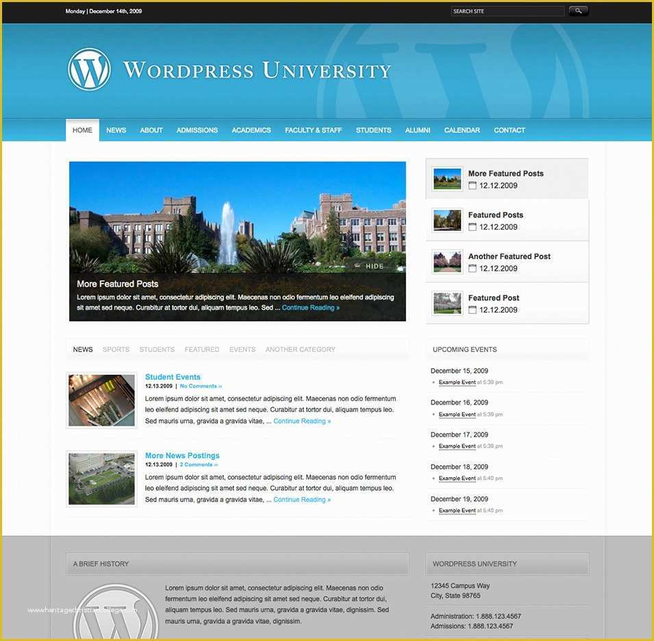 Free College Website Templates Of 15 College Wordpress Website Templates & themes