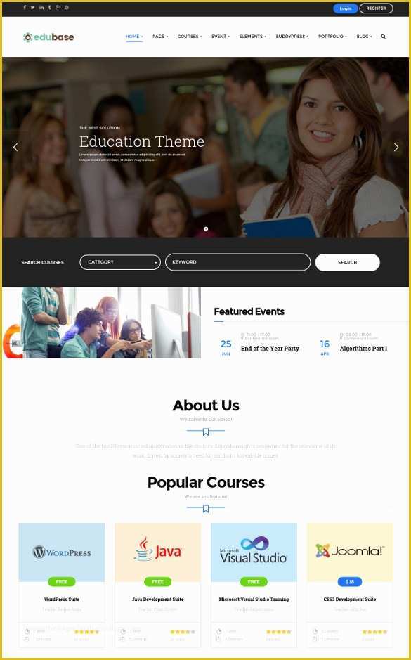 Free College Website Templates Of 41 College Website themes & Templates