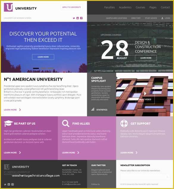 Free College Website Templates Of 41 College Website themes & Templates