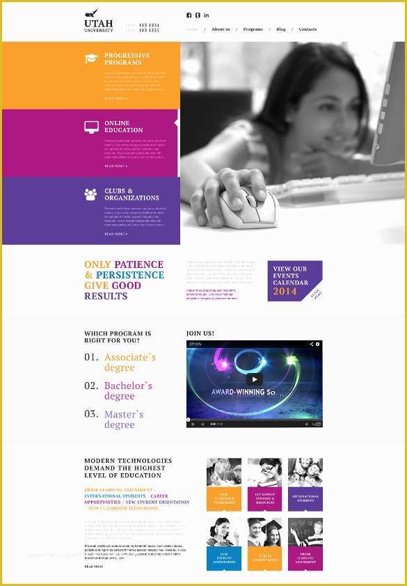 Free College Website Templates Of 41 College Website themes &amp; Templates