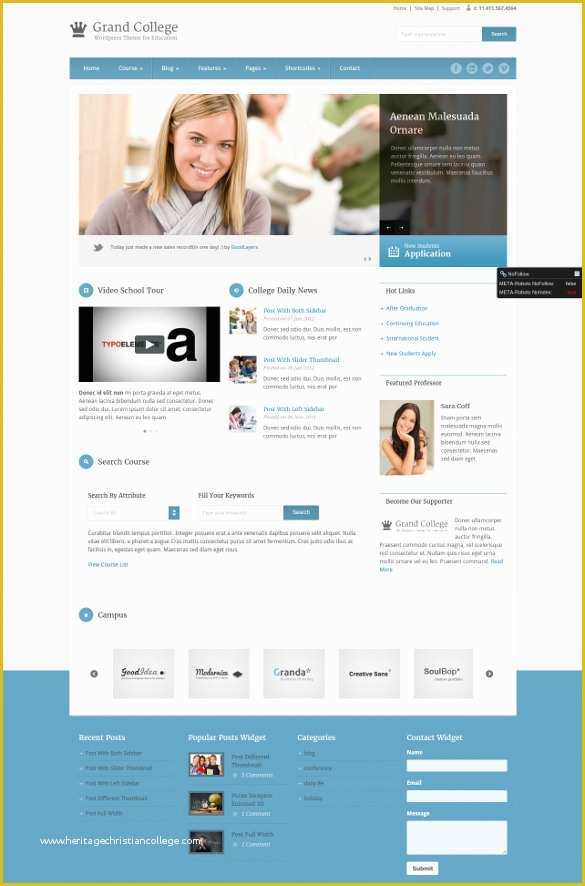 Free College Website Templates Of 41 College Website themes & Templates