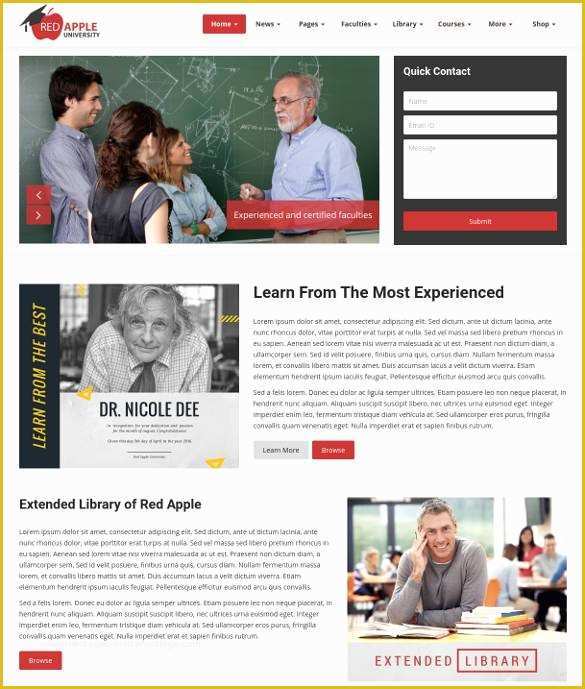 Free College Website Templates Of 41 College Website themes & Templates