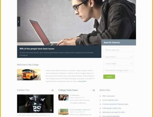 Free College Website Templates Of 41 College Website themes &amp; Templates