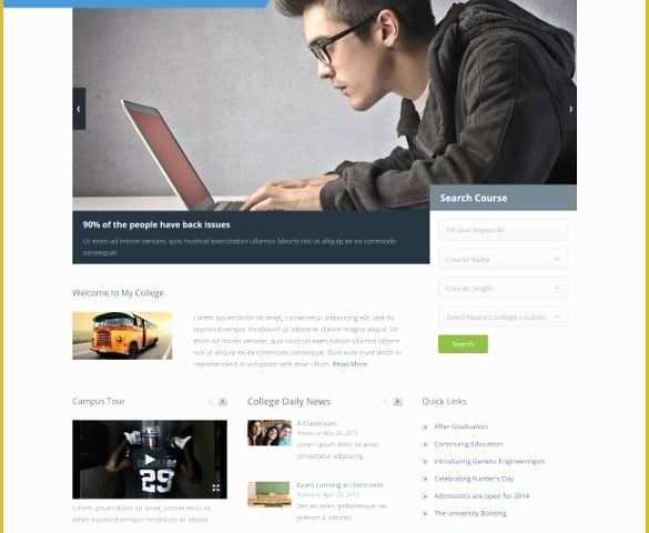 Free College Website Templates Of 41 College Website themes &amp; Templates