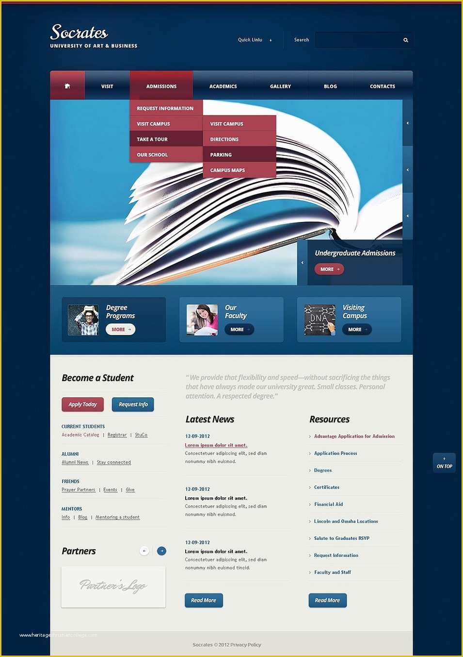 Free College Website Templates Of Colleges & Universities Drupal Website Template & themes